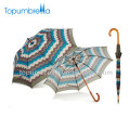 2018 New products paper ladies fashion stripe print umbrella